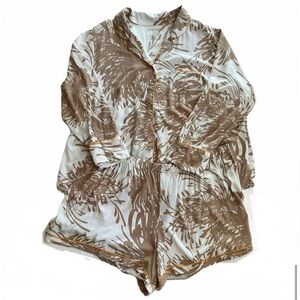 Cacique Lane Bryant 2 Piece Tropical Printed Pajama Set Size 26/28 3X Plus size